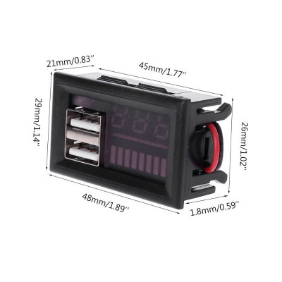 Đồng Hồ Báo Vôn Ắc Quy 12V: Thiết Kế Đa Năng Kèm Sạc USB, ĐÈN TRANG TRÍ, ĐỒNG HỒ TREO TƯỜNG
