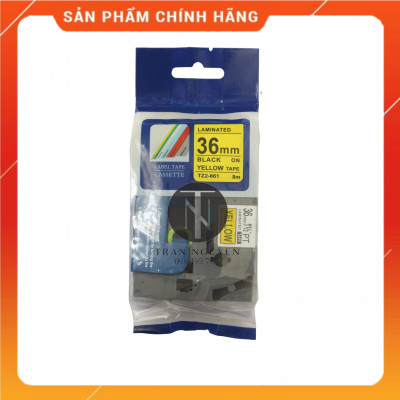 [Combo 3 hộp] Nhãn In đa lớp Tz2-661 - Đen nền vàng 36mm x 8m - Hàng nhập khẩu