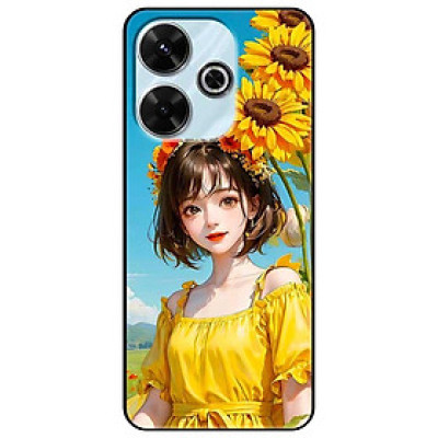 Ốp lưng Redmi 9T - 13C - 13 4G - Redmi Note 13 4G - Note 13 Pro 4G - Note 13 Pro 5G - Cô Gái Áo Vàng Hoa HD - Hàng Chính Hãng