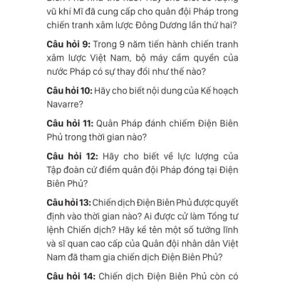 Kỉ Niệm 70 Năm Chiến Thắng Điện Biên Phủ - 70 Câu Hỏi-Đáp Về Chiến Thắng Điện Biên Phủ