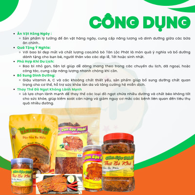 KHÔ BÒ MIẾNG TÂN LỘC PHÁT BỊCH 200G