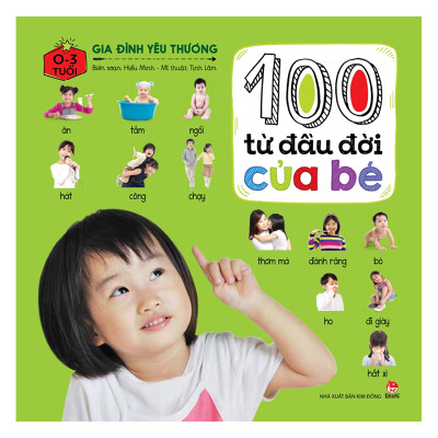 Combo 3 Cuốn sách: 100 Từ Đầu Đời Của Bé: Đồ Vật Và Rau Quả  Gia Đình Yêu Thương +  Con Vật