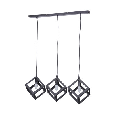 Combo 3 đèn thả trần trang trí TRIOZA chao đèn khối vuông và dây treo bằng kim loại | Index Living Mall -  Phân phối độc quyền tại Việt Nam