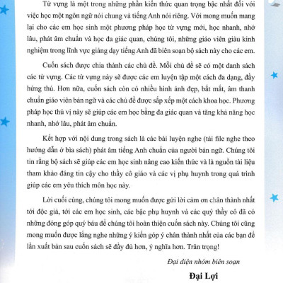 Từ Vựng Tiếng Anh Theo Chủ Đề Lớp 3