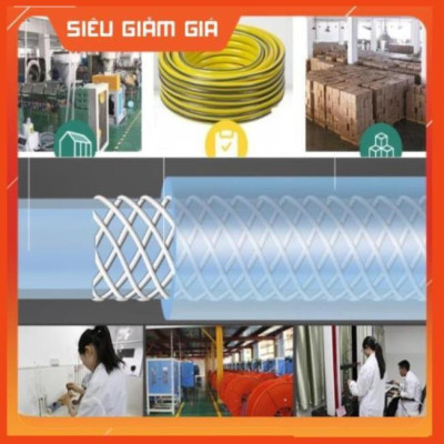 Bộ dây vòi xịt nước rửa xe, tưới cây . tăng áp 3 lần, loại 7m, 10m 206701 đầu đồng,cút,+ tặng mở chai