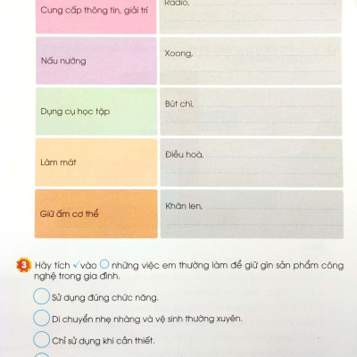 Phiếu Thực Hành Cuối Tuần Công Nghệ 3 (Cánh Diều)
