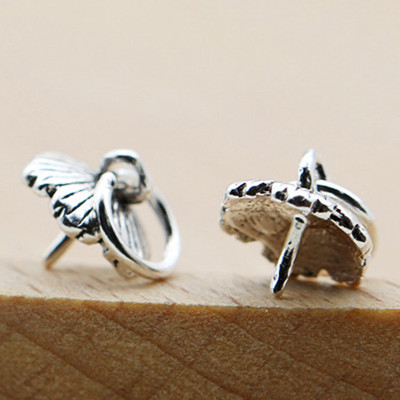 Combo 4 cái charm bạc phụ kiện làm mặt dây chuyền  hình hoa - Ngọc Quý Gemstones