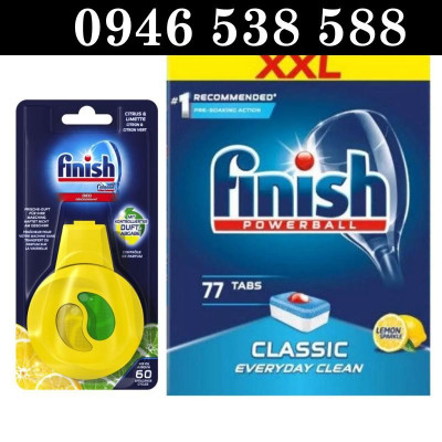 77 Viên rửa bát Finish + tinh dầu khử mùi hôi tanh Finish