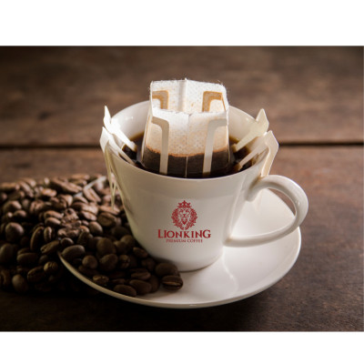 Cà Phê Phin Giấy Chồn Đam Mê - Lionking - 100% cà phê Chồn nguyên chất chọn lọc hảo hạng - Hộp 144g (12 gói x 12g)