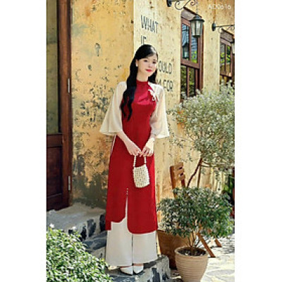 Áo Dài Hoa Sen Truyền Thống