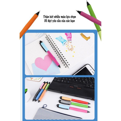 Bộ 1 Bút bi gel STABILO Palette 268 XF 0.5mm+ 1 Ruột GP268R (GP268XF-C1) - Đen