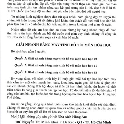 Giải Nhanh Bằng Máy Tính Bỏ Túi Môn Hóa Học 10 (Biên Soạn Theo Chương Trình GDPT Mới)  - HA
