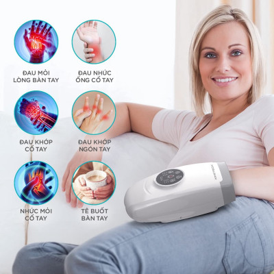 Máy Massage Tay Cao Cấp KingTech -  Mát xa Trị Liệu Không Dây Tích Hợp Nhiệt, Lực Nén Túi Khí 6 Cấp Độ - Giúp Thư Giãn, Giảm Mỏi Khớp Ngón, Lòng Bàn Tay, - Quà Tặng Cho Người Thân