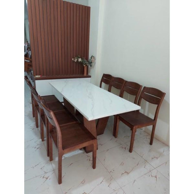 Bàn ăn 8 ghế 100% gỗ sồi sang trọng nhất