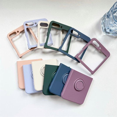 Ốp Lưng Silicon Cho Samsung Galaxy Z Flip 6 / Z Flip 5 Kèm Iring - BUM STORE GALAXY CASE