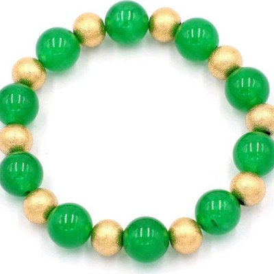 Chuỗi tay thạch anh xanh lá 10 ly VTAXLHVT1 - hợp mệnh Hỏa, mệnh Mộc