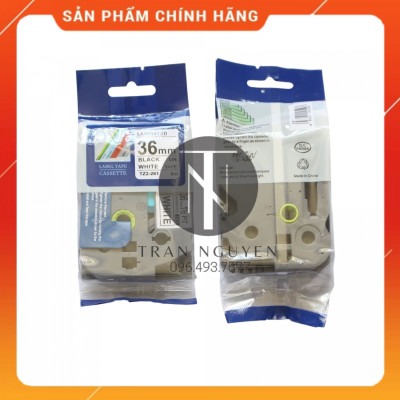 Nhãn In Brother Tz2-261 [Combo 5 hộp] Đen nền trắng 36mm x 8m - Hàng nhập khẩu