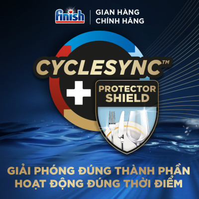 Combo 3 Viên rửa chén Finish Ultimate 18 viên + Nước làm bóng 500ml + Muối rửa chén 2kg