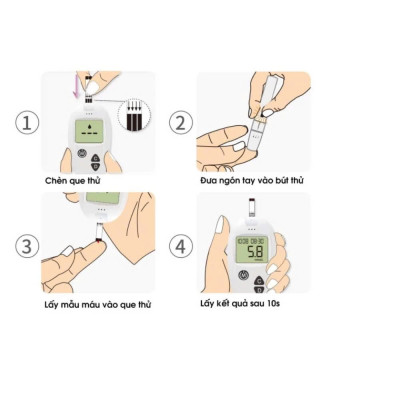 Máy Đo Đường Huyết Tại Nhà Kèm 10 Que Thử + 10 Kim Chích – Đo Nhanh, Chính Xác, ĐÈN TRANG TRÍ , ĐỒNG HỒ TREO TƯỜNG