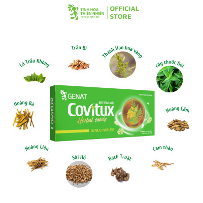 [Quà tặng] Kẹo thảo mộc Covitux (hộp 10 viên) - Genat - Dropship