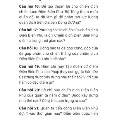 Kỉ Niệm 70 Năm Chiến Thắng Điện Biên Phủ - 70 Câu Hỏi-Đáp Về Chiến Thắng Điện Biên Phủ