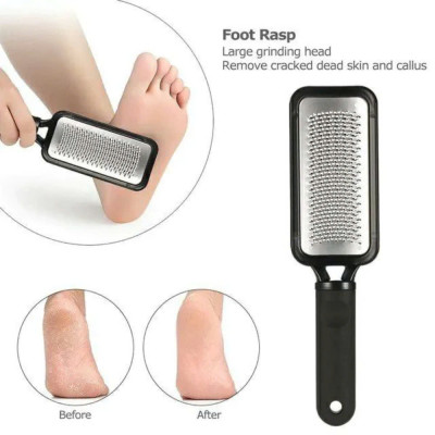 Dụng Cụ Mài Chà Gót Chân Tẩy Da Chết Inox vân xịn sò Cây Chà Gót Inox TẶNG KEM