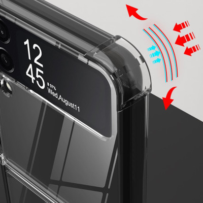 Ốp lưng Trong Suốt dành cho Samsung Galaxy Z Flip 4 Chống Sốc, Chống Ố Vàng - Hàng chính hãng