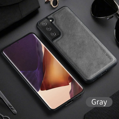Ốp lưng da cho Samsung Galaxy S22, S22 Plus, S22 Ultra hãng X-level cao cấp viền mềm chống sốc - Hàng chính hãng