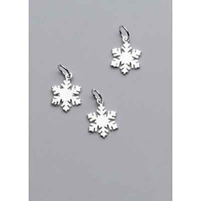 Combo 3 cái charm bạc hình bông tuyết treo - Ngọc Quý Gemstones