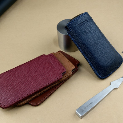 Bao da rút không dây điện thoại 8800 da bò hạt may thủ công - hàng chính hãng