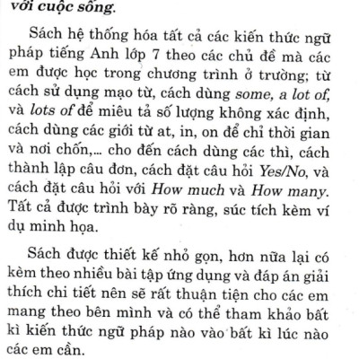 	Sổ Tay Tiếng Anh Lớp 7 (Bám Sát SGK Kết Nối Tri Thức Với Cuộc Sống) _HA