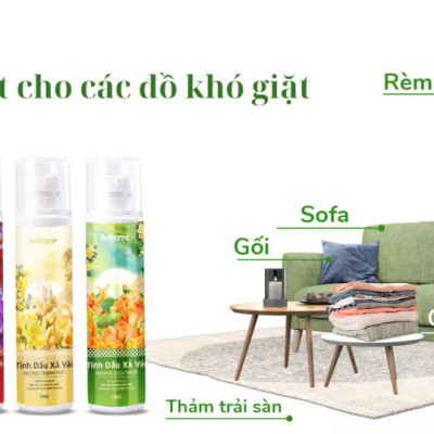 Tinh dầu xả vải Bell Home vàng 150g, Mềm vải, kháng khuẩn, hương thanh mát, lưu hương suốt ngày dài