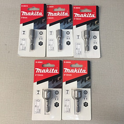 Đầu tuýp vặn vít có nam châm 1/4"  6,8,10,12,13mm Makita (lựa chọn size - giá 1 size)
