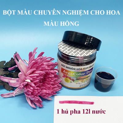 Thuốc Bột Nhuộm Hoa Tươi màu thực phẩm Ấn Độ (Combo 3 hộp tùy màu) giúp đổi màu hoa cắt cành (1 hủ pha 12L nước màu)