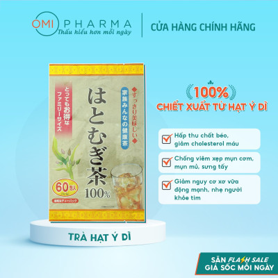 Trà Hạt Ý Dĩ Yuwa 100% Chiết Xuất Từ Hạt Ý Dĩ Thanh Nhiệt, Giảm Mụn Nhọt, Hỗ Trợ Giảm Cân, Tốt Sức Khỏe Tim Mạch 