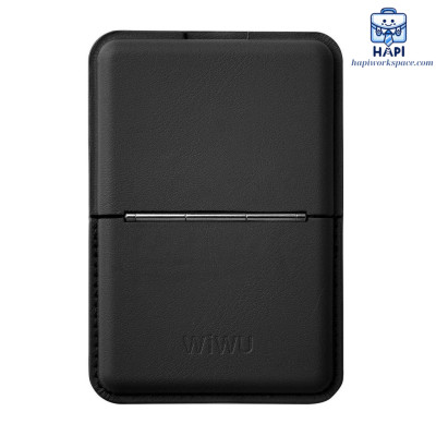 Ví da đựng thẻ hàng chính hãng WiWU Mag Wallet Wi-WM001: Kiêm giá đỡ tiện lợi cho điện thoại, tương thích MS