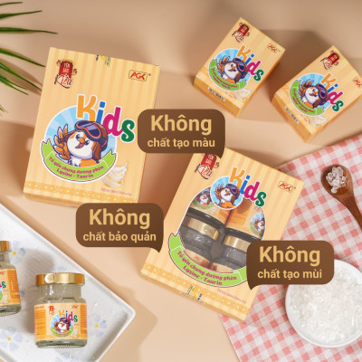 Yến Kiều Kids - Yến sào chưng sẵn cho trẻ nhỏ - Thành phần yến 30% -  Hỗ trợ tốt cho hệ tiêu hóa, hỗ trợ tốt cho sức khỏe