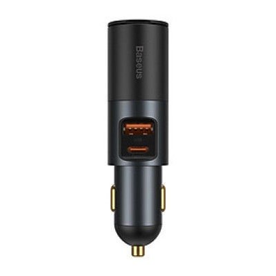 Tẩu sạc nhanh mở rộng 120W Baseus Share Together Fast Charge dùng cho xe hơi (120W, TypeC / USB Port, QC / PD3.0 Car Quick Charger with Cigarette Lighter Expansion Port ) - Hàng Chính Hãng