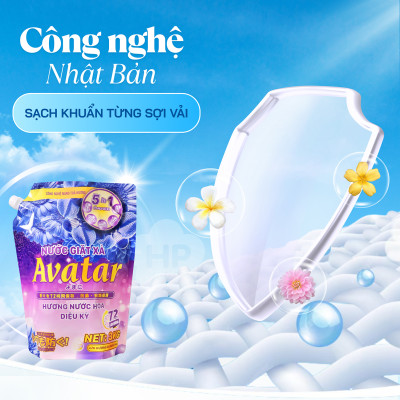 Nước Giặt Xả 5 Trong 1 Hương Nước Hoa Lưu Hương 72h Avatar (Túi 3kg)