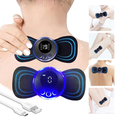 Máy massage MIni kèm miếng dán máy xa cổ vai gáy, 8 chế độ-19 chế độ tiện dụng