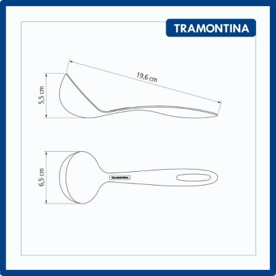 Muôi Múc Canh Nhỏ Tramontina 20cm Bằng Nhựa PA An Toàn Chịu Nhiệt Nhập Khẩu Brazil