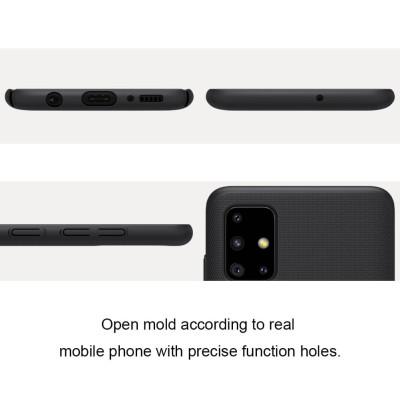 Ốp Lưng Sần chống sốc cho Samsung Galaxy A71 hiệu Nillkin Super Frosted Shield (Đính kèm giá đỡ hoặc miếng dán từ tính) - Hàng Chính Hãng