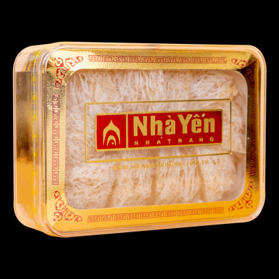 Đặc Sản Khánh Hòa - Tổ Yến Trắng Tinh Chế - Nhà Yến Nha Trang - Loại Chất Lượng 4.4 - Hộp 100 Gram - Tổ Yến Sào Tinh Chế - Hàng Chính Hãng