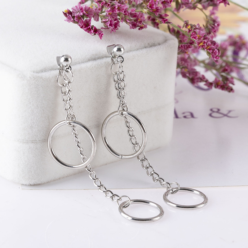 Đôi bông tai chuỗi tròn thả xuông thời trang tinh tế