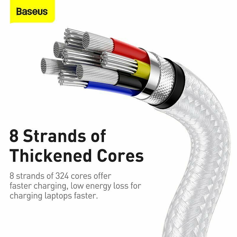 Cáp sạc siêu nhanh 100W Baseus Cafule Series Metal Data Cable Type-C to Type-C (100W) - Hàng chính hãng