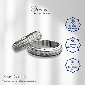 Nhẫn Đôi Bạc 925 Olwen Đính Đá Cao Cấp