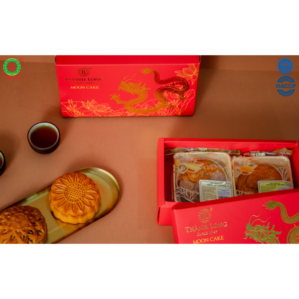 Hộp bánh trung thu 2 bánh chay 220g - Thành Long - Combo chay 2- 440g- Việt Nam
