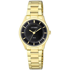 Đồng Hồ Nữ Citizen Dây Thép Không Gỉ ER0202-53E - Mặt Đen