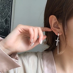 Bông tai chữ thập hiện đại cá tính 1 đôi