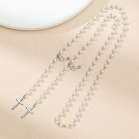 Dây kính chain đeo gọng kính cros decor glasses ngọc trai abs và chữ thập phong cách Âu Mỹ dây đeo airpod đeo mặt nạ khẩu trang